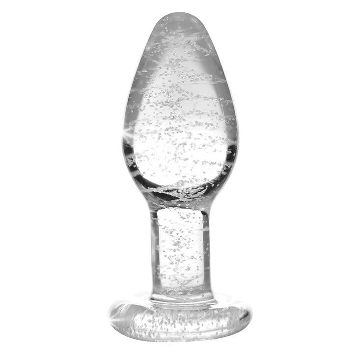 CB - X - Booty Sparks Small 2.9" Glow - in - the - Dark Glass Anal Plug