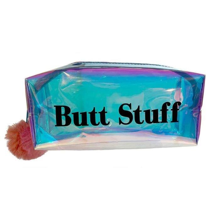 Butt Stuff Holographic Pouch with 3-Piece Anal Play Kit