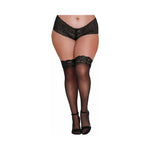CB - X - Dreamgirl Plus Size Sheer Thigh - High Stockings
