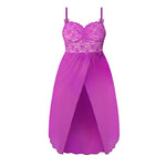 CB - X - Magic Silk Butterfly Fantasies Neon Purple Gown & Thong Set
