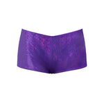 CB - X - Magic Silk Glimmer Purple Disco Mini Boy Shorts