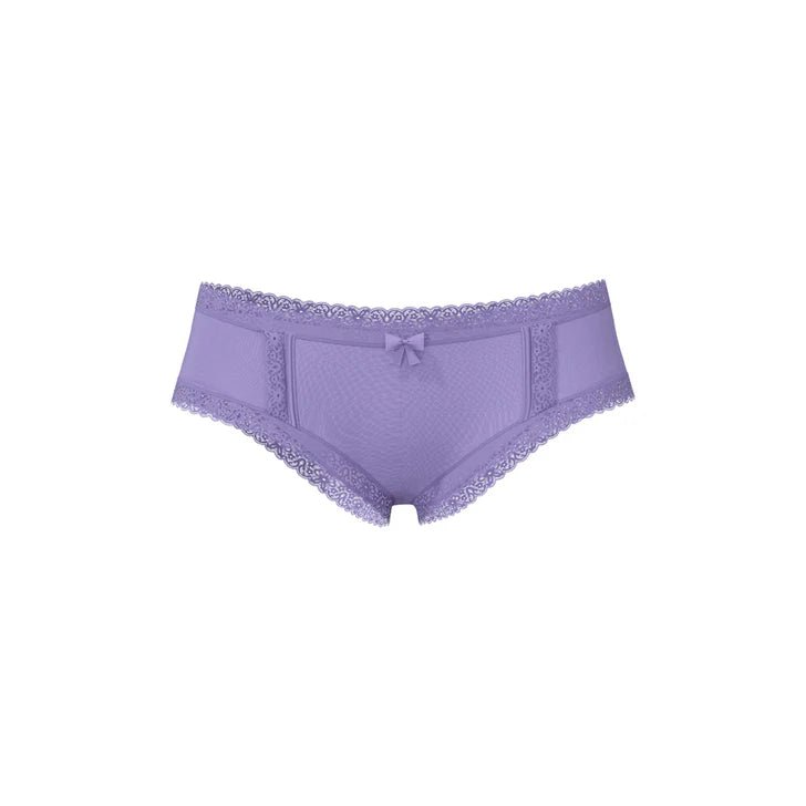 CB - X - Magic Silk Sheer Passion Cheeky Hipster Boy Short Queen - Purple