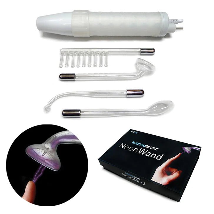 Kinklab Neon Wand Electro Stimulator Kit - Purple Electrode/White Handle