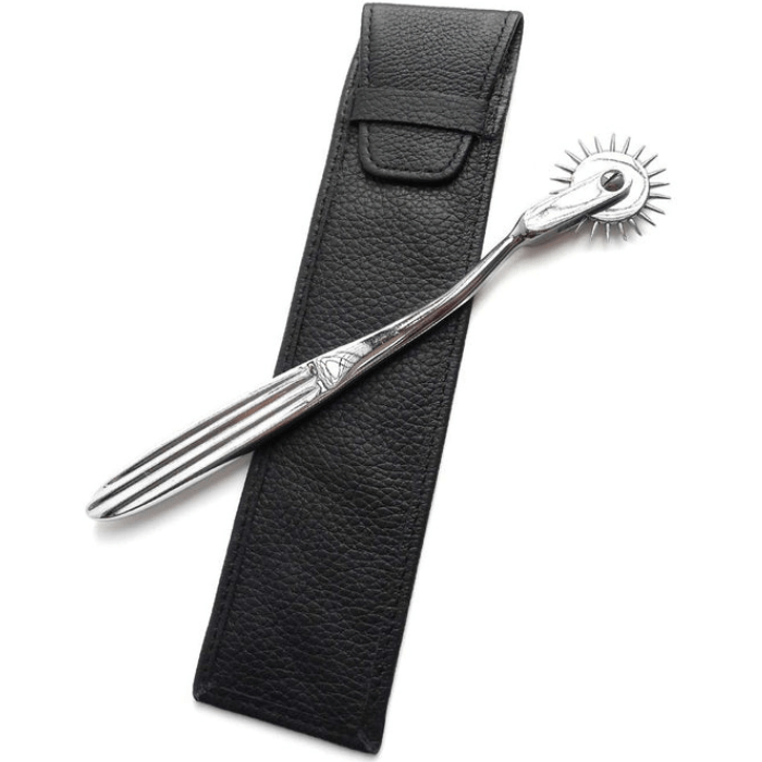 CB - X - KinkLab Wartenberg Pinwheel with Leather Sheath Case