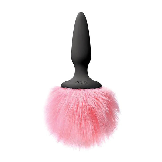 NS Novelties Bunny Tails Mini Silicone Butt Plug - Pink