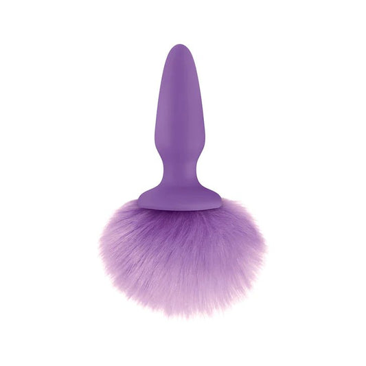 NS Novelties Bunny Tails Silicone Butt Plug - Purple