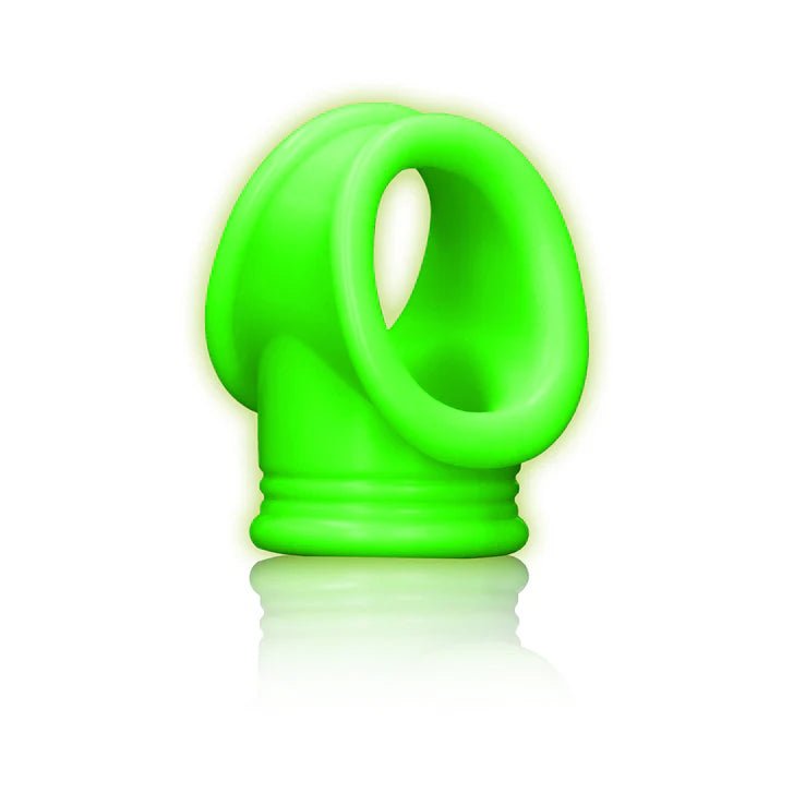 CB - X - Ouch! Glow - in - the - Dark Neon Green Cockring & Ball Sling