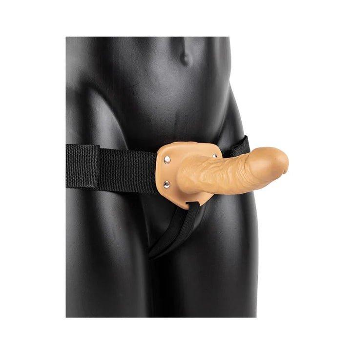CB - X - RealRock Realistic 6" Vibrating Hollow Strap - On Harness with Dildo