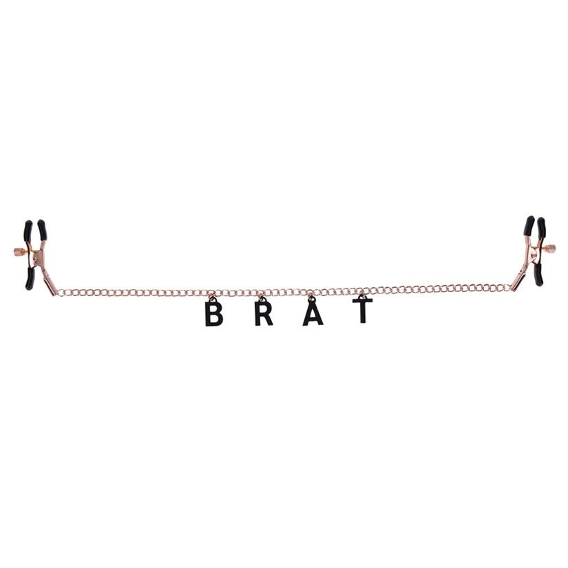 CB - X - Sex & Mischief BRAT Charmed Nipple Clamps - Rose Gold Alligator - Style Clamps