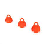 front facing view of red Anti-Pullout Chastity Accessory set of 3 with 3 sizes.
