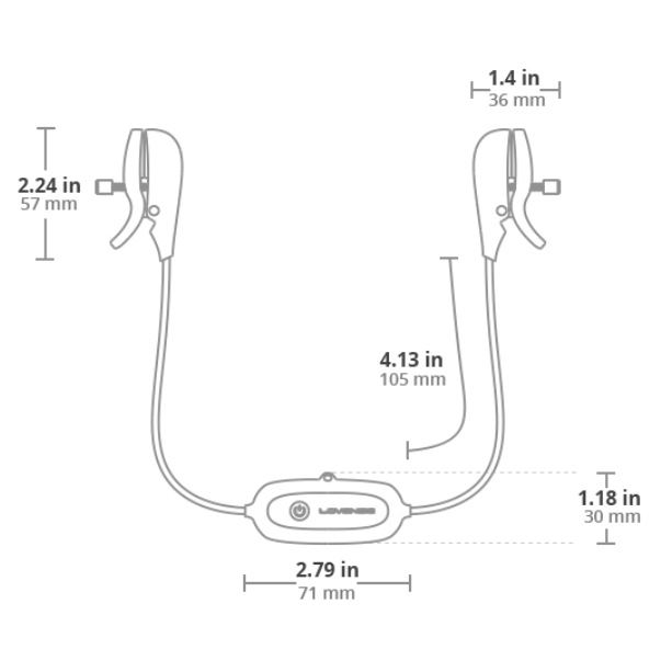 pictorial image of lovense nipple clamps with measurements