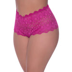 CB - X - Magic Silk Berrylicious Split - Crotch Lace Boyshort