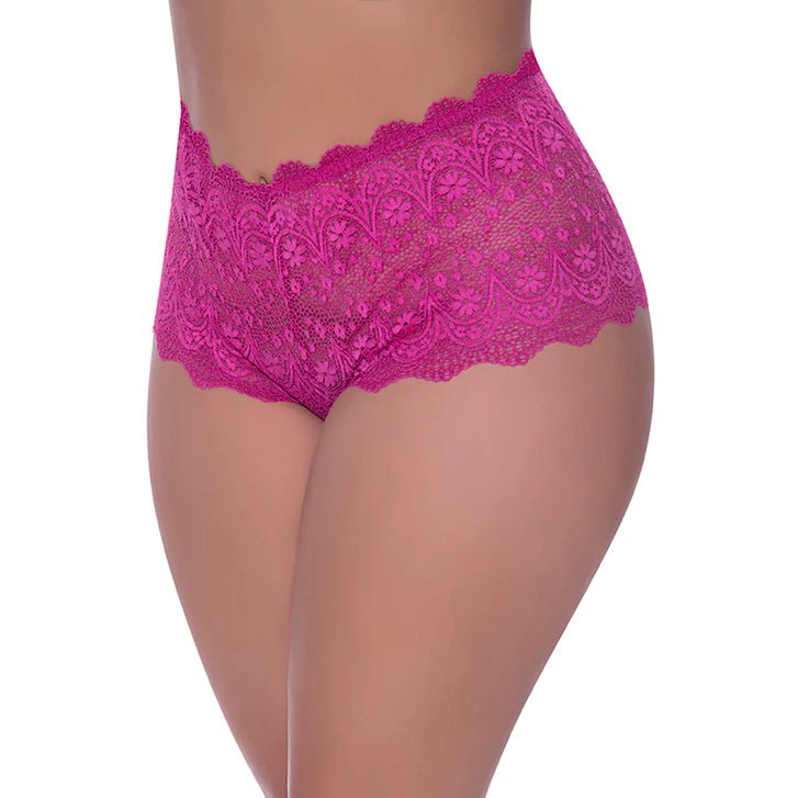 CB - X - Magic Silk Berrylicious Split - Crotch Lace Boyshort