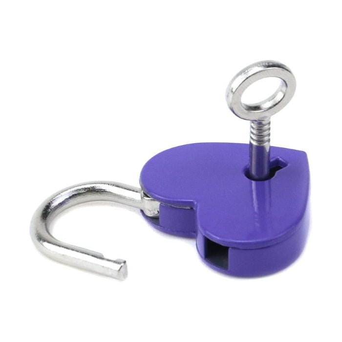 Mini Heart Padlock - Purple