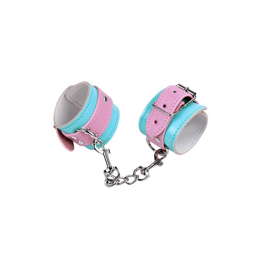 Nobu Fetish Pastel Pink and Blue BDSM Handcuffs