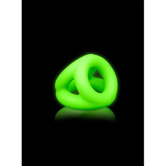 CB - X - Ouch! Glow - in - the - Dark Silicone Cock Ring and Ball Sling
