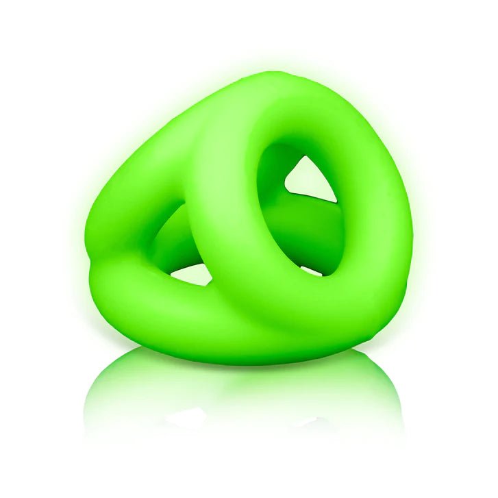 CB - X - Ouch! Glow - in - the - Dark Silicone Cock Ring and Ball Sling