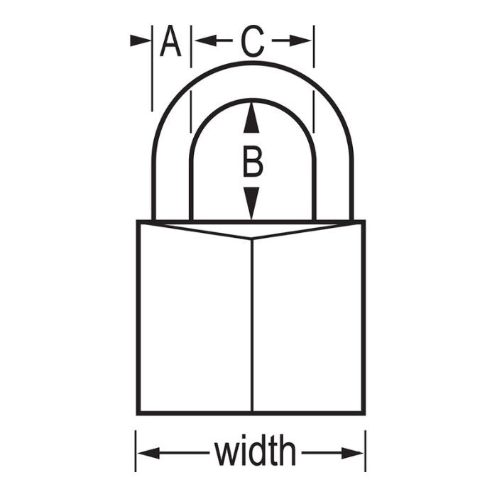 diagram of lock to show measurements