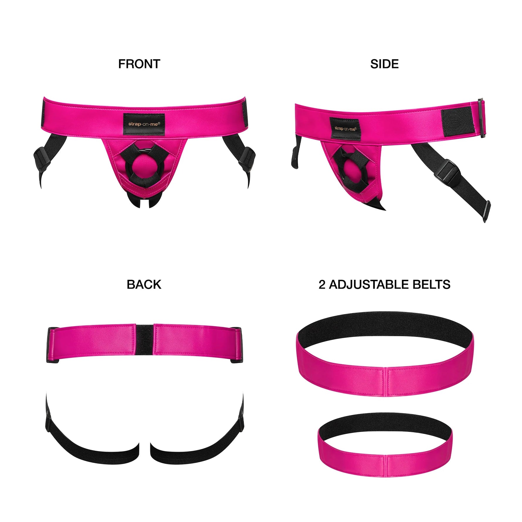 CB - X - Strap On Me Leatherette Curious Harness - Multiple Colors