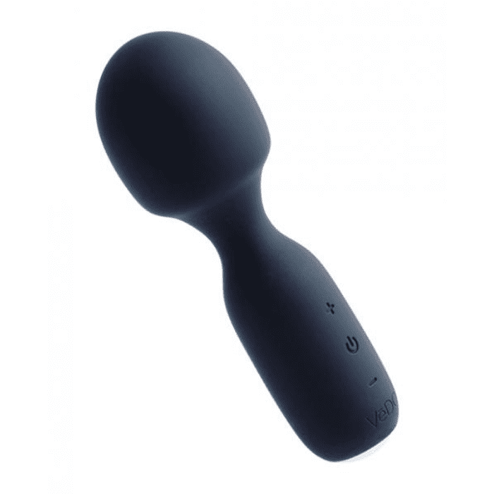 side angled view VeDO Wini black silicone Mini Wand