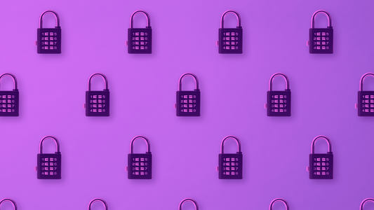 purple background with black padlocks