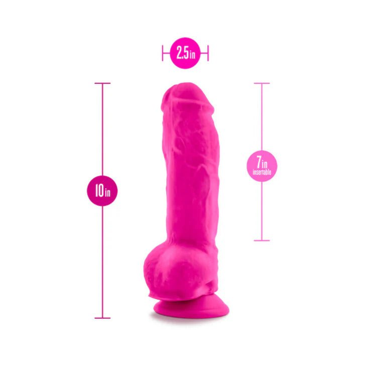 CB - X - Au Naturel Bold Big Boy 10" Pink Realistic Dual Density Dildo with Balls & Suction Cup