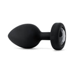 CB - X - b - Vibe Silicone Vibrating Black Diamond Jewel Butt Plug - Two Sizes