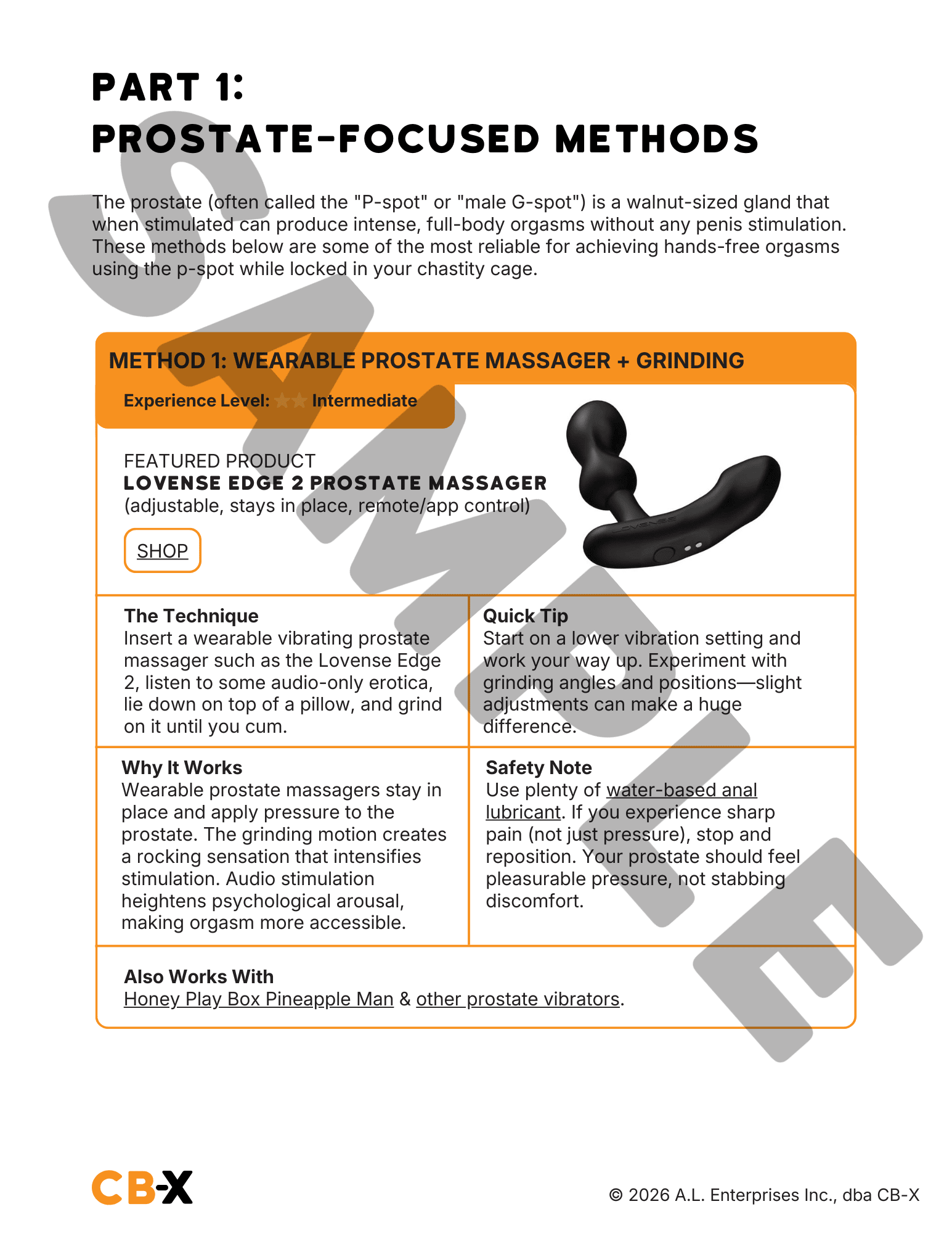 CB - X - 20+ Ways to C*um in Chastity Guide