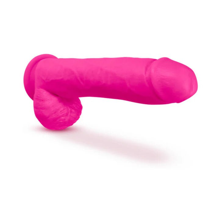 CB - X - Au Naturel Bold Huge 10" Pink Dual Density Dildo with Balls & Suction Cup