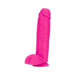 CB - X - Au Naturel Bold Huge 10" Pink Dual Density Dildo with Balls & Suction Cup
