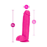 CB - X - Au Naturel Bold Huge 10" Pink Dual Density Dildo with Balls & Suction Cup