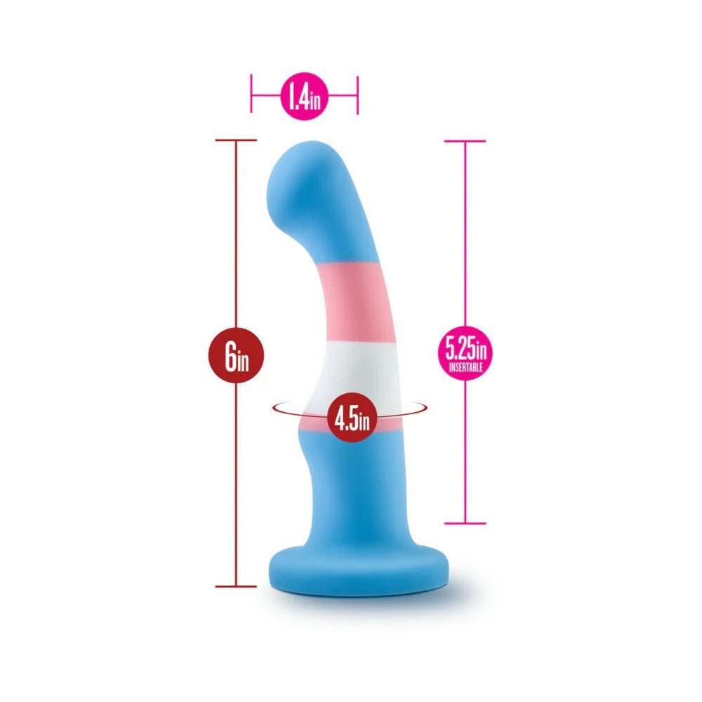 CB - X - Avant Pride P2 True Blue 6 inch Silicone Dildo