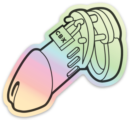 CB - X - CB - 6000 Chastity Cage Holographic Sticker