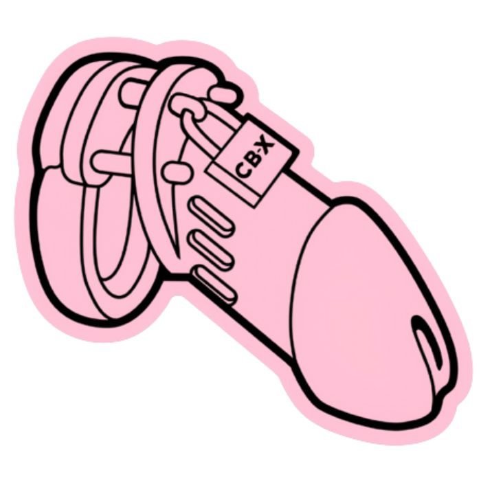 CB - X - CB - 6000™ Pink Chastity Cage Sticker