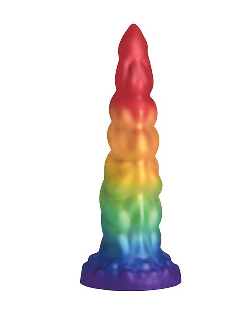 CB - X - Creature Cocks 6.8" Rainbow Unicorn Horn Fantasy Dildo