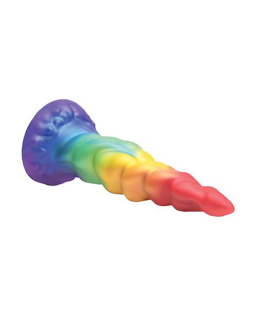 CB - X - Creature Cocks 6.8" Rainbow Unicorn Horn Fantasy Dildo