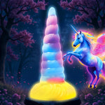 CB - X - Creature Cocks 7.7" Glow - in - the - Dark Unicorn Vibrating Dildo
