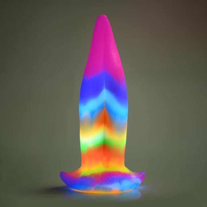 CB - X - Creature Cocks 8.5" Unicorn Tongue Glow - in - the - Dark Fantasy Dildo