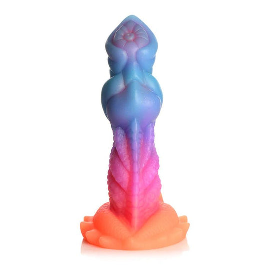 CB - X - Creature Cocks Aqua Cock 7.5" Glow - in - the - Dark Sea Monster Dildo