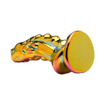 CB - X - Creature Cocks Metallic Dragon 6" Textured Glass Dildo