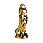 CB - X - Creature Cocks Metallic Dragon 6" Textured Glass Dildo