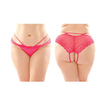 CB - X - Fantasy Lingerie Posey Lace/Microfiber Crotchless Panty - Pack of 6