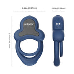 CB - X - Honey Play Box Anello App - Controlled Vibrating Double Cock Ring