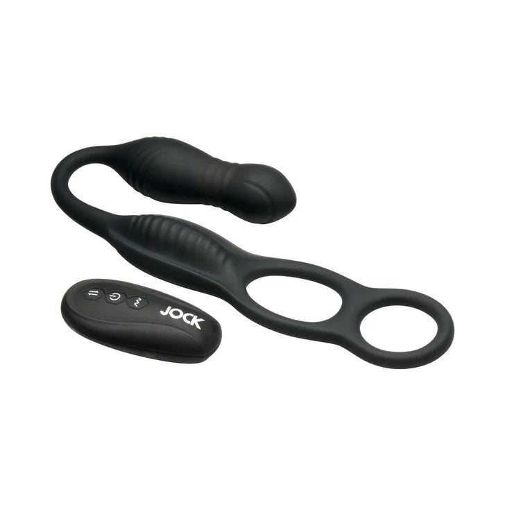 CB - X - JOCK Hyper Remote Controlled Thrusting Prostate Vibrator with Cock & Ball Ring