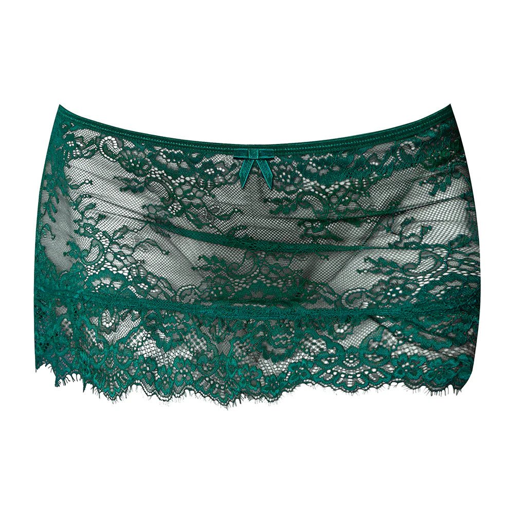 CB - X - Magic Silk Evermore Emerald Green Flounce Skirt