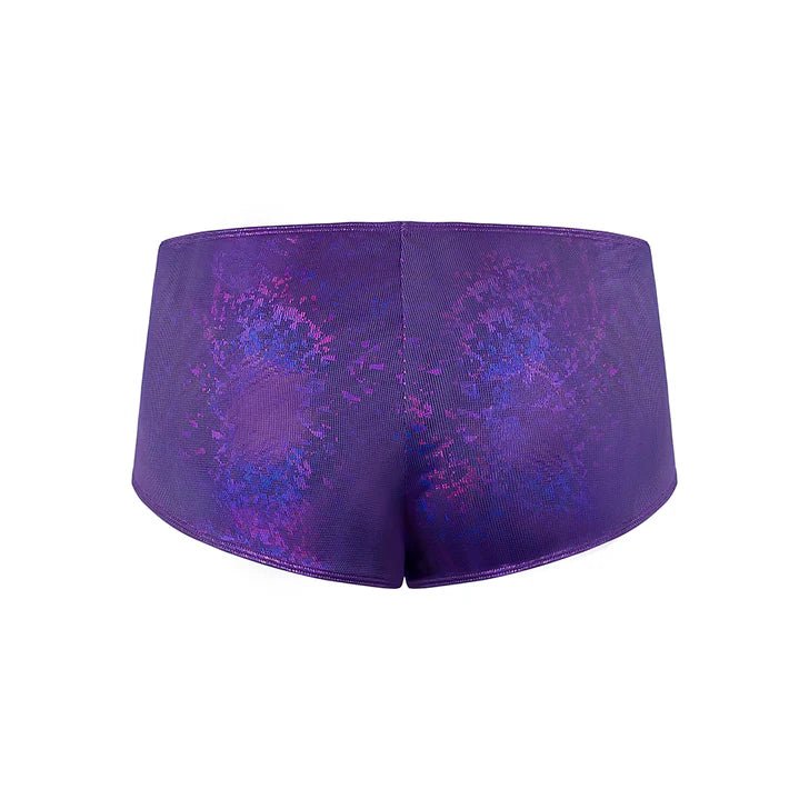 CB - X - Magic Silk Glimmer Purple Disco Mini Boy Shorts
