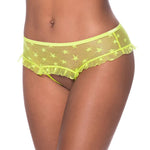 CB - X - Magic Silk Sweetums Skirted Hipster Crotchless Lace Panties