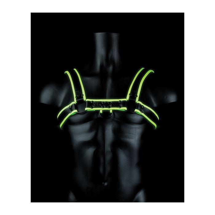 CB - X - Men's Glow - in - the - Dark Chest Harness Neon Green