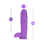 CB - X - Neo Elite 11" Neon Dual Density Dildo with Balls & Suction Cup