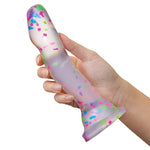 CB - X - Neo Elite Glow - in - the - Dark Hanky Panky 7.5" Confetti Silicone Dildo